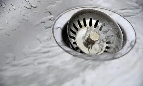 water going down the drain